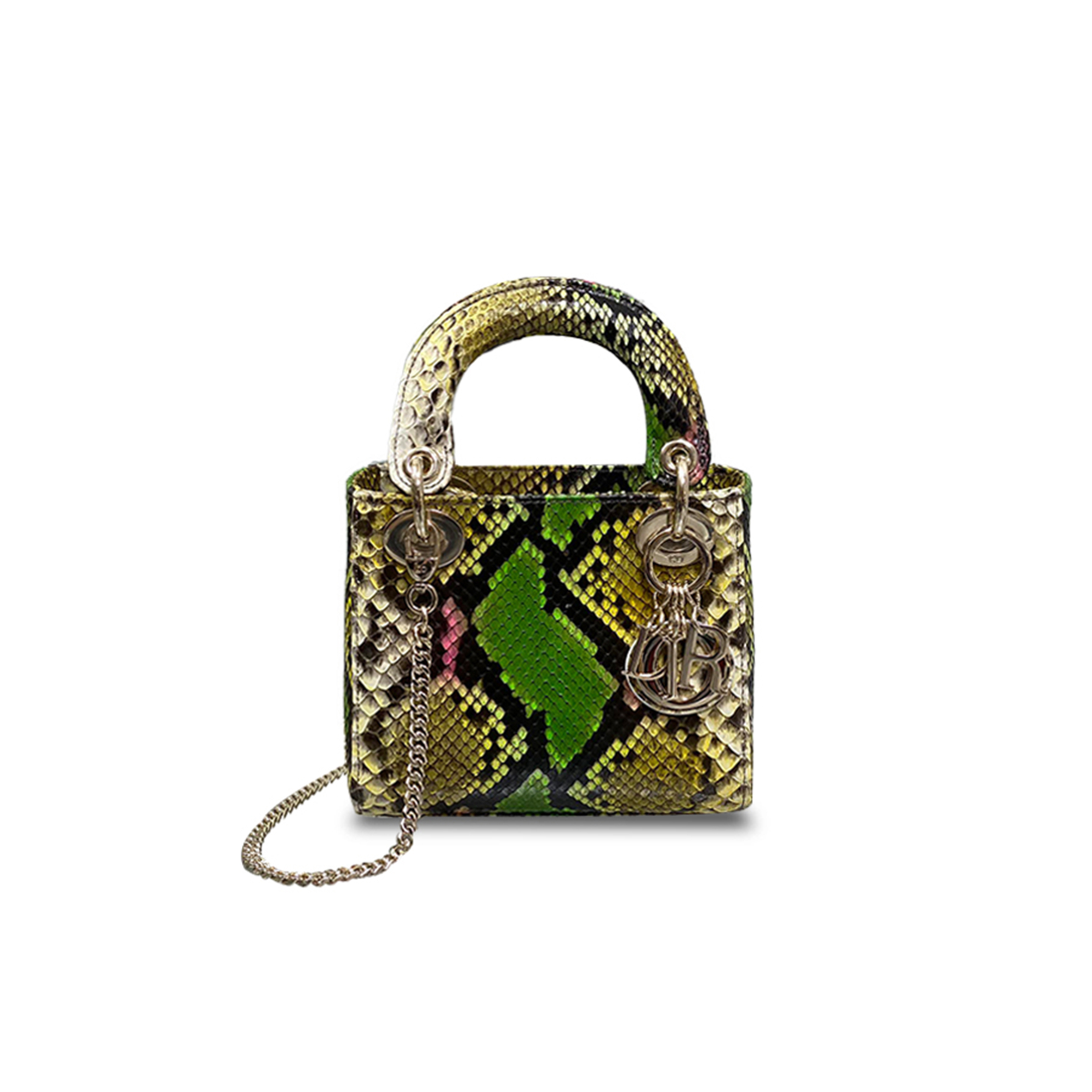 D*or snakeskin mini lady D*or bag (17*15*7cm)